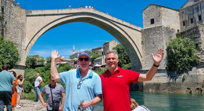 Travel style - escorted tour group by Dennis Bunnik in Mostar, Bosnia & Herzegovina